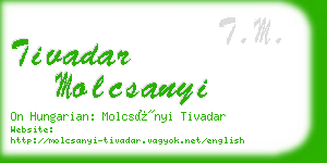 tivadar molcsanyi business card